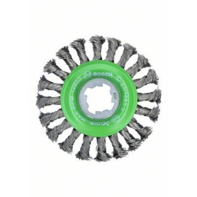 BOSCH  Brosse circulaire &agrave; fils torsad&eacute;s X-LOCK 115mm - Heavy for Inox