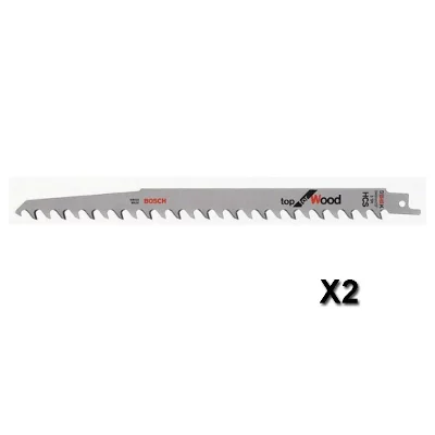 BOSCH  - carte de 2 lames de scie sabre Bois S1531L - 2608650613