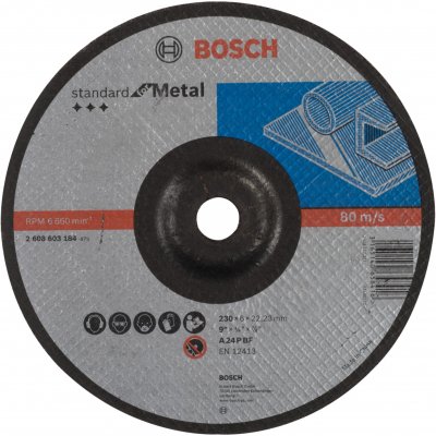 BOSCH  Cl&eacute; Coud&eacute;e &agrave; &Eacute;barber Standard Pour Metal A 24 P Bf 230 Mm, 22,23 Mm, 6 Mm, 2608603184