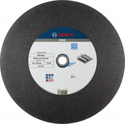 BOSCH  - Disque &agrave; tron&ccedil;onner &agrave; moyeu plat Expert for Metal D. 400 x 25,4 mm