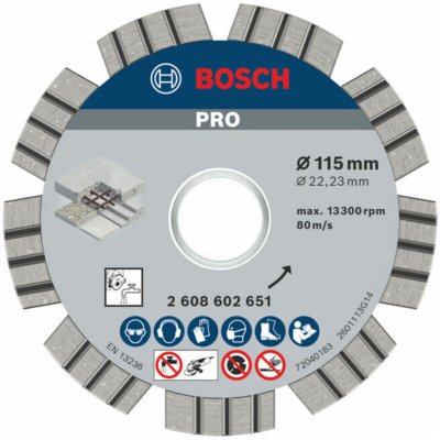 BOSCH ACCESSORIES Bosch - Disque &agrave; tron&ccedil;onner diamant&eacute; Best for Concrete 115 x 22,23mm