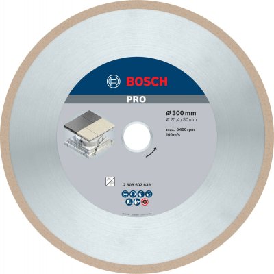 BOSCH  - Disque &agrave; tron&ccedil;onner diamant&eacute; pour c&eacute;ramique 300x30/25,4x2,8mm