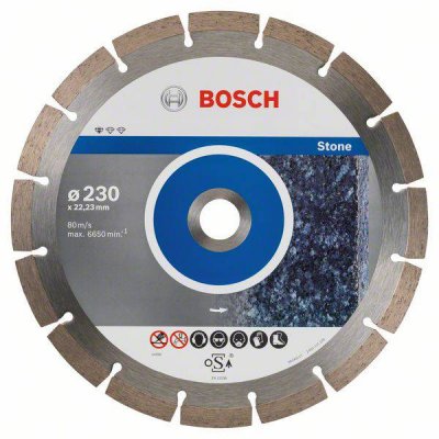 BOSCH ACCESSORIES Bosch Disque &agrave; tron&ccedil;onner diamant&eacute; Standard for Stone 230 x 22,23 x 2,3 x 10 mm