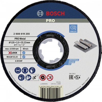 BOSCH  - disque &agrave; tron&ccedil;onner droit accessories 2608619255 125 mm 1 pc(s)