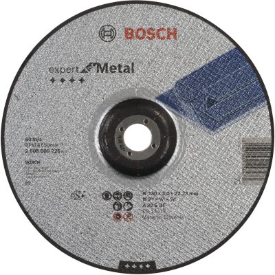 BOSCH  Disque &agrave; tron&ccedil;onner pour m&eacute;taux &agrave; moyeu d&eacute;port&eacute; - 230x3 mm