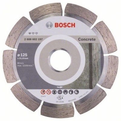 BOSCH  Disque de diamant de coupe standard pour le b&eacute;ton. 125 x 2