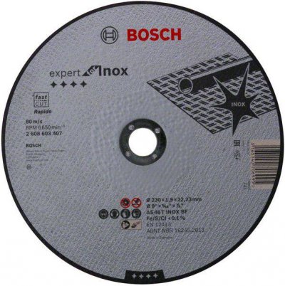 BOSCH  Disque EXPERT &agrave; tron&ccedil;onner &agrave; moyeu plat Sp&eacute;cial inox - 230x1,9 MM