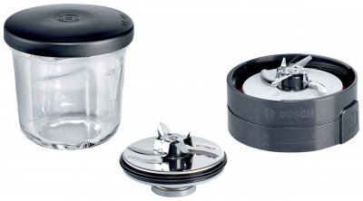 BOSCH  Electrom&eacute;nager MUZ45XCG1 Kit 3 en 1: broyeur/hachoir/rangement