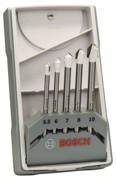 BOSCH  - Ensemble de forets de tuiles Cyl-9 C&eacute;ramique. 5 pcs. 5.5-10 mm