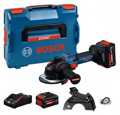 BOSCH EXPERT  Meuleuse d'angle 18V 2x8Ah &Oslash;125 mm avec chargeur en L-Boxx EXWS-15S - 06019M6003