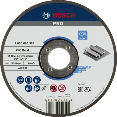BOSCH  Expert Straight 125x2.5 Mm Metal Disk Argent&eacute;