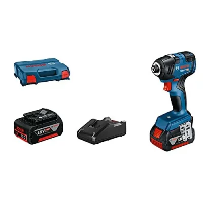 BOSCH PROFESSIONAL Bosch Gdr 18v-200+2x4.0 Ah+gal 18v-40+l-case Impact Driver Argent&eacute;