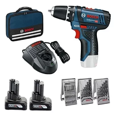 BOSCH  - gsr 12 V lot de 15 + 2 X 4,0 AH en sac, 1, 0615990HV1