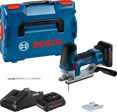  Bosch Gst18v-155sc+2x4.0ah Proc+gal18v-40+l-boxx Keyhole Saw Argent&eacute;