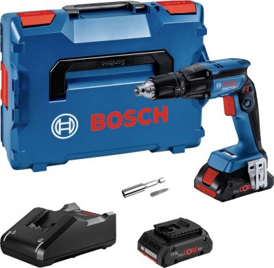BOSCH PROFESSIONAL Bosch Gtb18v-45+2x4.0ah Proc+gal18v-40+l-boxx Plasterboard Screwdriver Argent&eacute;