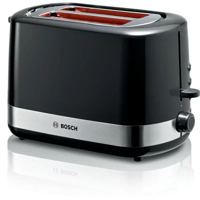 BOSCH  Haushalt TAT6A513 Grille-pain avec grille sp&eacute;ciale viennoisieries noir, acier inoxydable