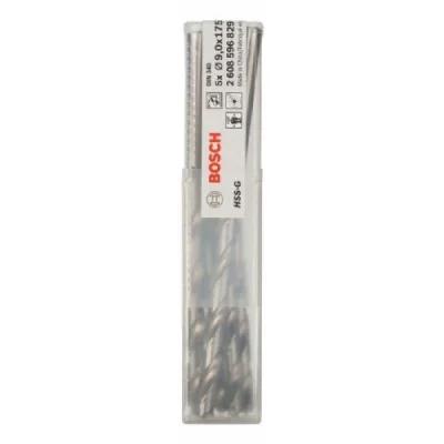 BOSCH  Hss-g Din340 9.0x115x175 Mm Drill Bit 5 Units Argent&eacute;