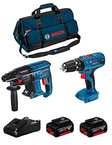 JG TODOTALADROS Bosch - Kit 18V BK207BAG (gbh 18V-21 gsb 18V-21 2 x 5,0 Ah GAL18V-40 Sac)
