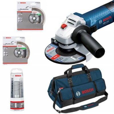 BOSCH  Kit sp&eacute;cial carreleur avec GWS 7-125 Professional - 06159975H2