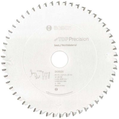 BOSCH  - lame de scie circulaire &oslash; 210 x 30mm 54 dents best for multi material - 2608642096