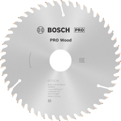 BOSCH  Lame de scie circulaire Optiline Wood 165 x 30 x 2,6 mm, 48