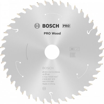 AMICA Bosch Lame de scie circulaire Standard for Wood pour scies sans fil 140x1.5/1x20, T42 - 2608837672
