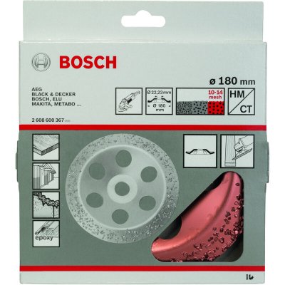 BOSCH  Meule assiette au carbure 180 x 22,23 mm Grain grossier