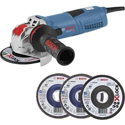 BOSCH  Meuleuse X-LOCK 125mm 1300W GWX 13-125S + 3 disques - 0615990L0U
