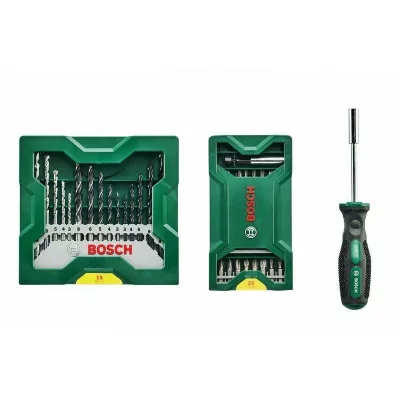 BOSCH ACCESORIOS Bosch Mini X-line 15+25 Pieces Screwdriver And Bits Vert