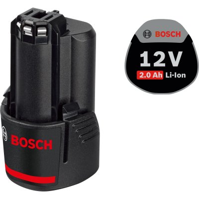 BOSCH  Professional Batterie Lithium-Ion GBA 12 Volt. 2,0 Ah, Noir