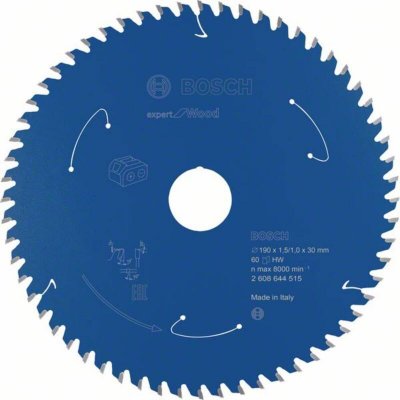 BOSCH  Professional Expert 190x30x1.5/1x60d Cl Wood Circular Disc Bleu
