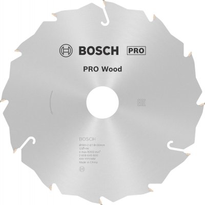 BOSCH  Professional Se Wo H 190x30-12 Circular Saw Blade Argent&eacute;