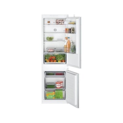 BOSCH  R&eacute;frig&eacute;rateur combin&eacute; int&eacute;grable &agrave; glissi&egrave;re 267l blanc - KIV865SE0