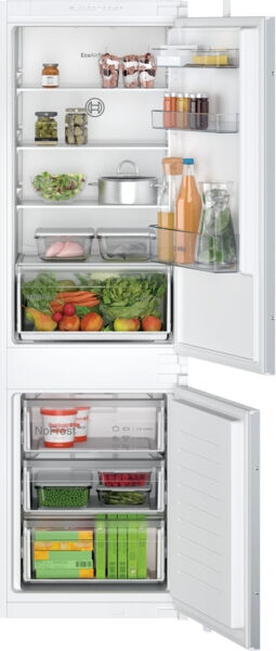 BOSCH  R&eacute;frig&eacute;rateur combin&eacute; int&eacute;grable &agrave; glissi&egrave;res 260l blanc - KIN86NSE0