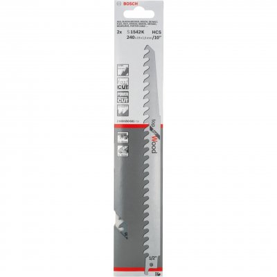 BOSCH  S 1542 K Top Wood Blade Saw Cut 2 Units Argent&eacute;