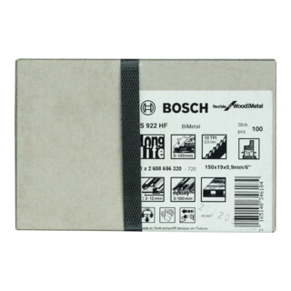 BOSCH  - Sabre Scie Blade s 922 hf. Flexible pour le bois et rencontr&eacute;