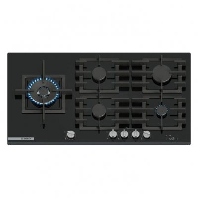 BOSCH  Serie 8 PRS9A6H40 plaque Noir Int&eacute;gr&eacute; 90 cm Gaz 5 zone(s)