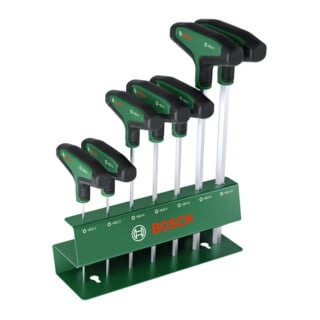 BOSCH  Set de 7 tournevis hexagonaux avec poign&eacute;e en T 1600A039J1