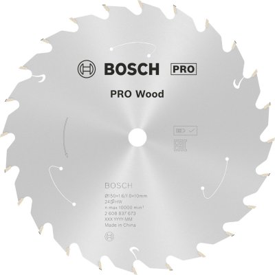 BOSCH  Standard 150x10x24d Cl Wood Circular Disc Argent&eacute;