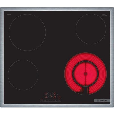 BOSCH  Table de cuisson vitroc&eacute;ramique 60cm 3 feux 6600kw - PKF645BB2E