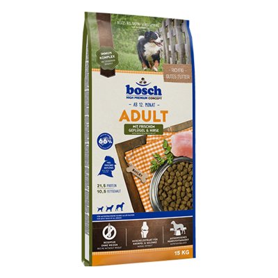 BOSCH HIGH PREMIUM CONCEPT Bosch Tiernahrung Fresh Poultry And Millet Adult Dog Food Multicolore