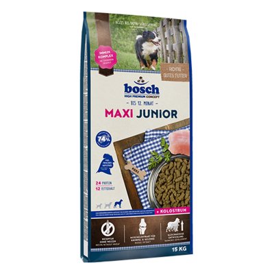 BOSCH HIGH PREMIUM CONCEPT Bosch Tiernahrung Maxi Junior Poultry 15kg Dog Food Multicolore 15kg