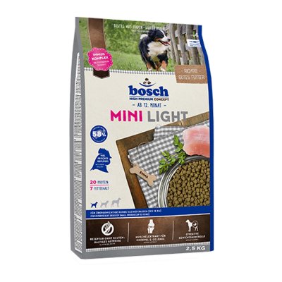 BOSCH HPC Bosch Tiernahrung Mini Light Adult 2.5kg Dog Food Multicolore 2.5kg