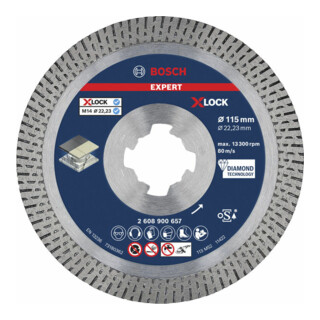 BOSCH  X-lock Expert Hard Ceramic 115x1.4x10 Mm Diamond Cut Disc Argent&eacute;