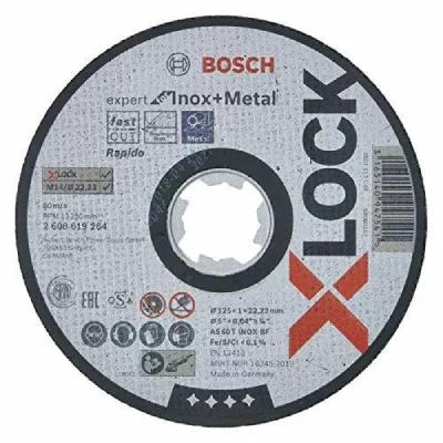 BOSCH  X-lock Expert Inox+metal 125x1 Mm Noir