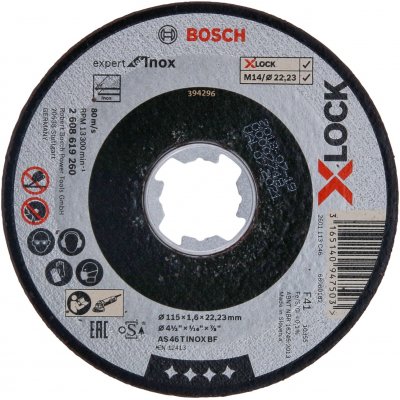 BOSCH  X-lock Expert Inox Recto 115x1.6 Mm Metal Disk Clair