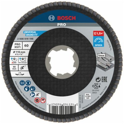 BOSCH  X-lock X571 B 115 Mm Concave Fv G60 Metal Shim Disc Clair
