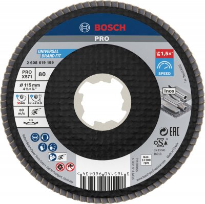 BOSCH  X-lock X571 B 115 Mm Concave Fv G80 Metal Shim Disc Clair