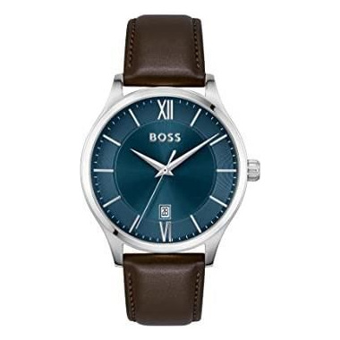 HUGO BOSS Boss Homme Analogique Quartz Montre Avec Bracelet En Cuir 1513955 Collection Elite