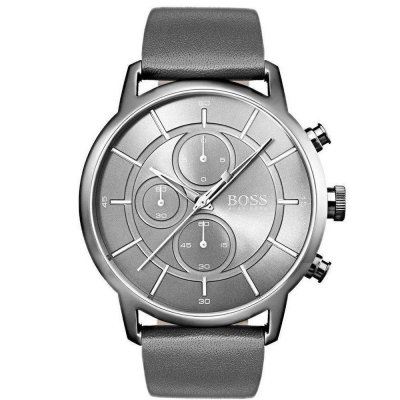 HUGO BOSS BOSS Hommes Chronographe Quartz BOSS Montre avec Bracelet en Cuir 1513570